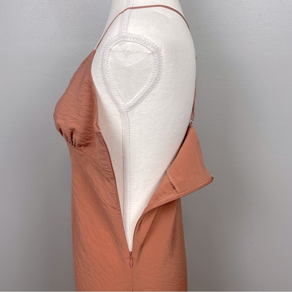 Madewell Layton viscose blend strappy cross back side zip slip dress, size 2. - Picture 8 of 11